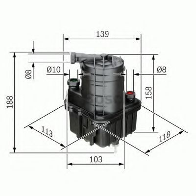 Filtru combustibil RENAULT CLIO III (BR0/1, CR0/1) (2005 - 2012) BOSCH 0 450 907 015 foto