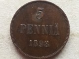 FINLANDA-5 PENNIA 1898