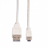 Cablu USB 2.0 la mini USB-B T-T 1.8m Alb, Value 11.99.8718
