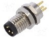 Conector M8, 4 pini, clasa etanseitate IP65, IP67, DEGSON ELECTRONICS - SP-M8A-04P-MM-SF7003-00A(H)