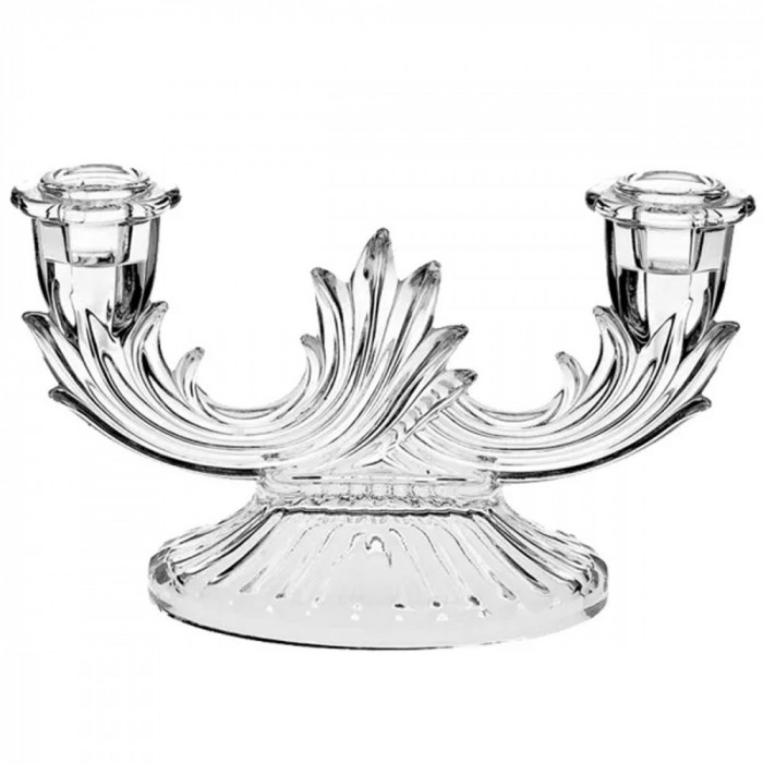 Sfesnic Cristal Bohemia 12cm Cu Doua Brate COD: 1784