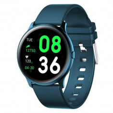 Ceas Smartwatch Techstar? KW19 Albastru, 1.3 inch HD Rotund, Monitorizare Cardiaca, Tensiune. Oxigenare, Bluetooth 4.0 foto