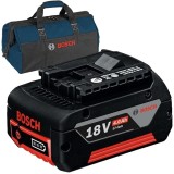 Bosch GBA + 1619BZ0100 - Acumulator Li-Ion 18 V 4 Ah + Geanta textila