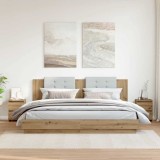 vidaXL Noptiere, 2 buc., stejar artizanal, 30x30x40 cm, lemn prelucrat 855849