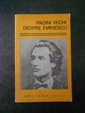 GH. BULGAR - PAGINI VECHI DESPRE EMINESCU