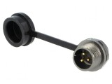Soclu ST12 tată PIN 3 IP67 13A 250V 2mm&sup2; -25&divide;85&deg;C