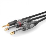 Cablu audio jack stereo 3.5mm la 2 x jack mono 6.35 T-T 1.5m, HBA-3S62-0150, HICON