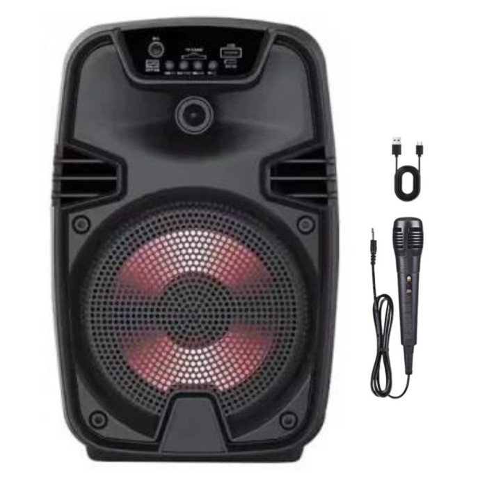 Boxa portabila cu microfon ZQS6146, 30W PMPO, BT/FM/USB, 1800mAh