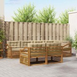 Cumpara ieftin Set de canapele de exterior 7 buc. 7-Locuri Natural si Bej
