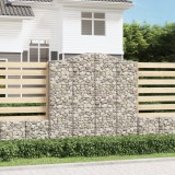 VidaXL Coșuri gabion arcuite 8 buc. 200x30x200/220 cm fier galvanizat