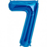 Balon folie cifra 7 albastru