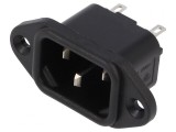 Conector Alimentare AC Tată 10A 250V IEC 60320