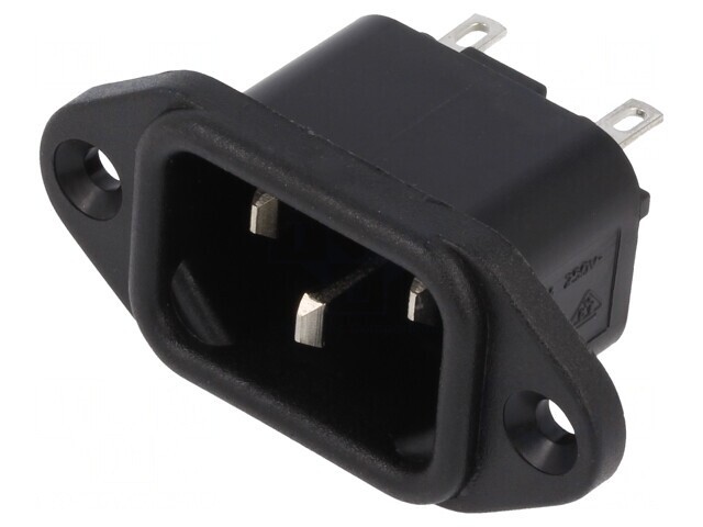 Conector Alimentare AC Tată 10A 250V IEC 60320