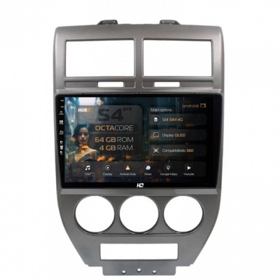 Navigatie Jeep Compass Patriot (2006-2010) 4GB RAM Android 13 Octacore Slot Sim 4G DSP GPS Wi-FI Carplay Android Auto USB Bluetooth Waze Touchscreen 9 foto