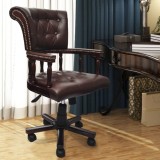 vidaXL Scaun de birou pivotant, maro