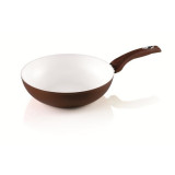 Tigaie WOK Bialetti Ceramic Brown (Inductie) 28 cm