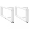 VidaXL Picioare pentru măsuță de cafea &icirc;n formă de T, 2 buc., alb, 70x25x(30-31) cm, oțel 4013017