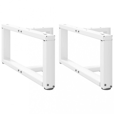 vidaXL Picioare pentru măsuță de cafea &amp;icirc;n formă de T, 2 buc., alb, 70x25x(30-31) cm, oțel 4013017 foto