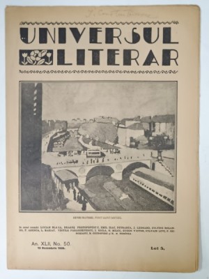 UNIVERSUL LITERAR , No. 50 , 1926 foto