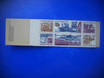 HOPCT TIMBRE SUEDIA MNH 1171 COMERT SI INDUSTRIE-CARNET -6 VAL 1970-NESTAMPILAT foto