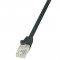 Cablu patchcord gembird, logilink, CAT6 U/UTP EconLine 10m negru