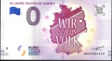 !!! 0 EURO SOUVENIR - GERMANIA , 30 DE ANI REUNIFICARE GERMANIA - 2018.1 - UNC