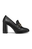 Geox pantofi de piele D TEULADA culoarea negru, cu toc drept, D46VLA 000TC C9999