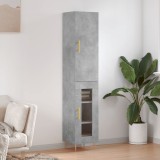 vidaXL Dulap &icirc;nalt, gri beton, 34,5x34x180 cm, lemn prelucrat