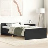 VidaXL Cadru de pat, negru, 90x190 cm, lemn prelucrat