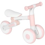 AIYAPLAY Bicicletă fără pedale pentru bebeluși 1-2 ani pliabilă, scaun reglabil, direcție limitată la 135&deg;, roți EVA silențioase, 52x23x36,5cm, Roz |