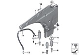 Rezervor spalator parbriz BMW Seria 1 (E81/E87), 09.2004-10.2013, Seria 3 (E91), 11.2004-06.2012; XSeria 1 (E84), 09.2009-08.2015, Masini cu spalator, Rapid