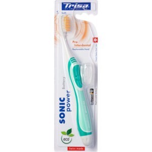 Periuta de dinti electrica Trisa Sonic Power Battery ProInterdental S, 8000 vibratii/min, 1 x baterie AAA, Cod 661945 ProDesign DailyAppliances foto