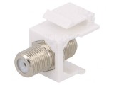 Adaptor Soclu F Keystone 75&Omega; Alb, Logilink