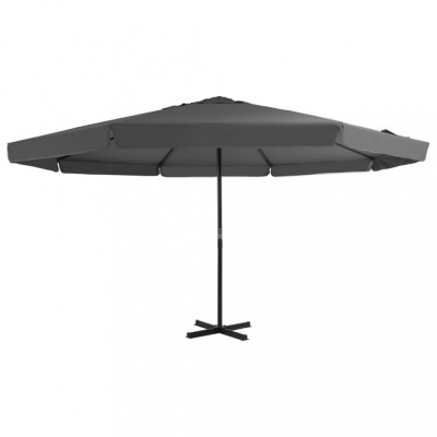 Umbrelă de soare cu st&amp;acirc;lp aluminiu, antracit, 500 cm foto
