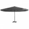 vidaXL Umbrelă de soare cu st&acirc;lp aluminiu, antracit, 500 cm