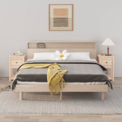 vidaXL Noptiere, 2 buc., 40x35x61,5 cm, lemn masiv de pin 821730 foto