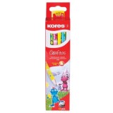 Creioane grafit Kores Grafitos Fantasy Dragons, corp triunghiular (KS92852)