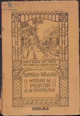 HST 15SP Notiuni de industrie si de tehnologie 1921 Domide Valeanu manual scoala foto