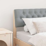 VidaXL Tăblie tapițată Gri deschis 80 cm Lemn de pin masiv 879199