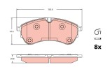 TRW GDB2362 set placute frana,frana disc