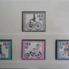 Serie timbre nestampilate sport biciclete Germania Berlin Vest MNH Berlin West