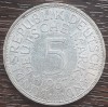 (A865) MONEDA DIN ARGINT GERMANIA - 5 MARK 1967, LIT G, 11,2 GRAME. PURITATE 625, Europa