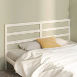Tablie de pat, alb, 206x4x100 cm, lemn masiv de pin GartenMobel Dekor, vidaXL