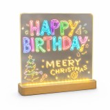 Panou LED Decorativ &bdquo;Happy Birthday&rdquo; cu Efect Neon