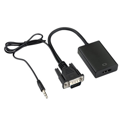 Cablu Convertor HDMI+Audio La VGA+Audio foto