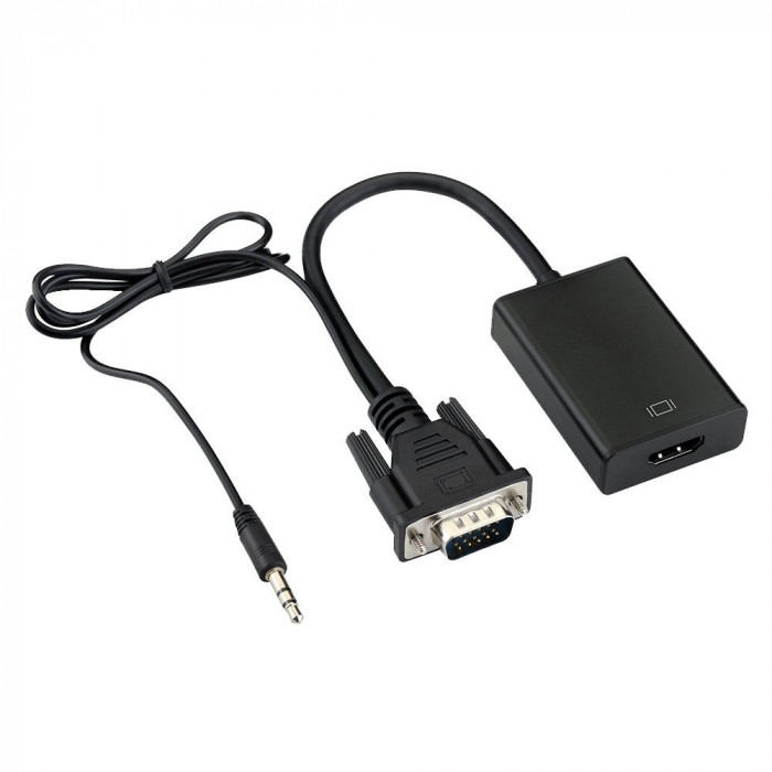 Cablu Convertor HDMI+Audio La VGA+Audio