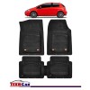 Covorașe Auto TeamCar&reg; Tip Tăviță Compatibile Fiat Punto III , 2 usi (2005&ndash;2018) Negru Cauciuc Rezistent