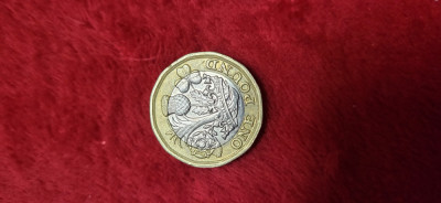 Moneda rara One Pound 2016 foto