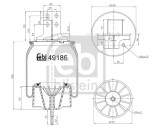 FEBI BILSTEIN 49186 Burduf, suspensie pneumatica