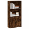 Gossi biblioteca, stejar fumuriu, 60x24x120 cm, lemn prelucrat